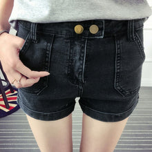 Load image into Gallery viewer, High Waist Denim Shorts