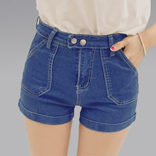 Load image into Gallery viewer, High Waist Denim Shorts