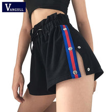 Load image into Gallery viewer, Vangull Buttons Split Side Women Short