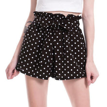 Load image into Gallery viewer, Frill Trim Bow Tie Dots Casual Short