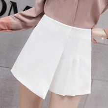 Load image into Gallery viewer, Solid color high waist pleated skirt short