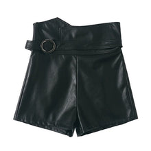 Load image into Gallery viewer, PU Leather High Waist Short