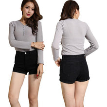 Load image into Gallery viewer, Blue Crimping Denim Shorts