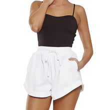 Load image into Gallery viewer, Corduroy High Waist Hot Loose Lace Up Short