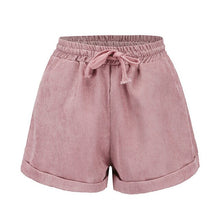 Load image into Gallery viewer, Corduroy High Waist Hot Loose Lace Up Short