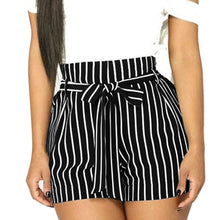 Load image into Gallery viewer, Stripe Printing High Waist Bandage Short