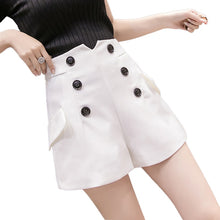 Load image into Gallery viewer, Double-breasted High Waist Short