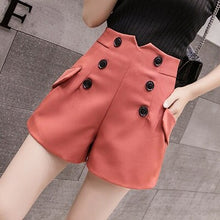 Load image into Gallery viewer, Double-breasted High Waist Short