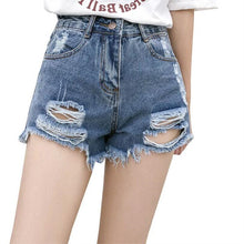 Load image into Gallery viewer, Distressed Ripped Denim Short