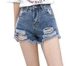 Load image into Gallery viewer, Distressed Ripped Denim Short