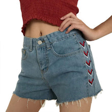 Load image into Gallery viewer, Raw Edges Slim Denim Short